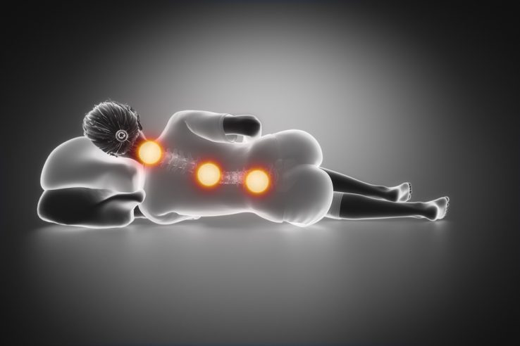 Diagram to show a good sleeping position
