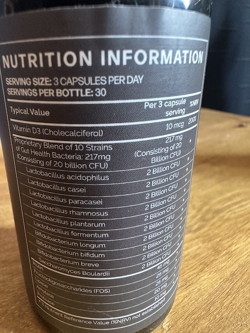 Biotics 8 label