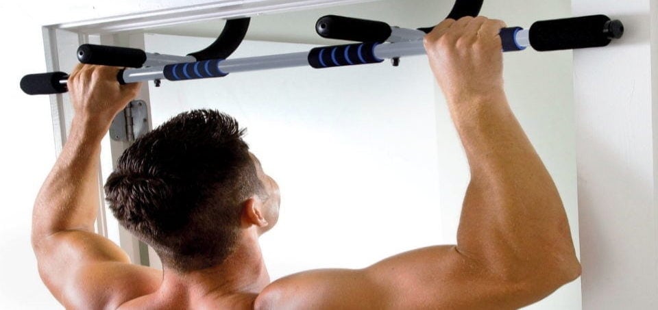 a man exercising at home