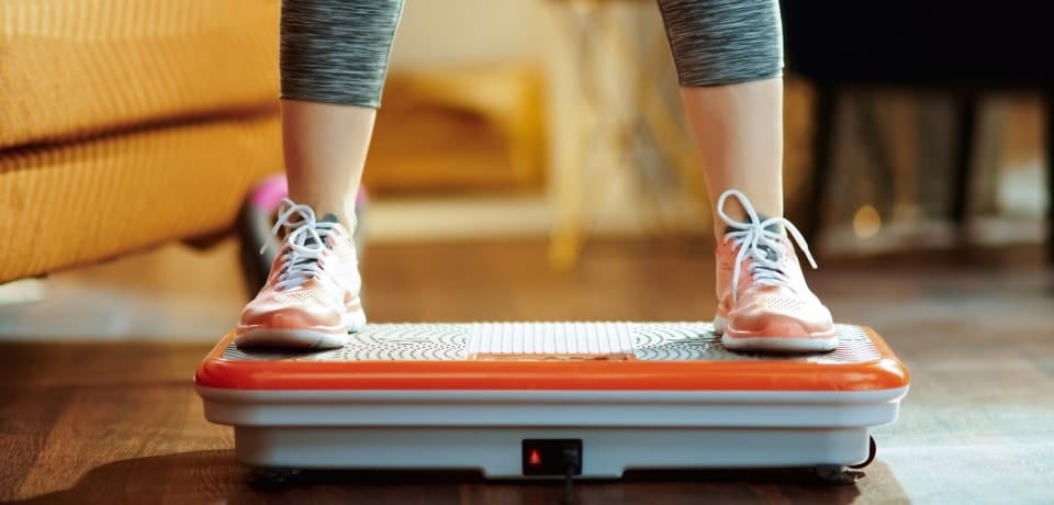 a person on a Vibration machine